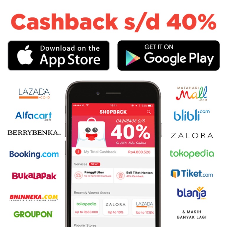 ShopBack Cashback s:d 40%
