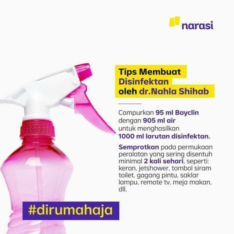 Supaya Jauh dari Virus Ini Cara Membuat Desinfektan  