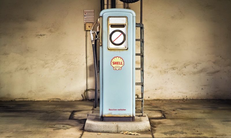 Vintage Shell petrol pump