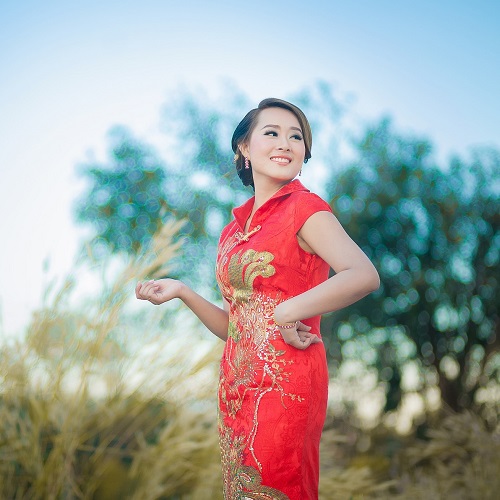 Cheongsam Red Clothes Traditional