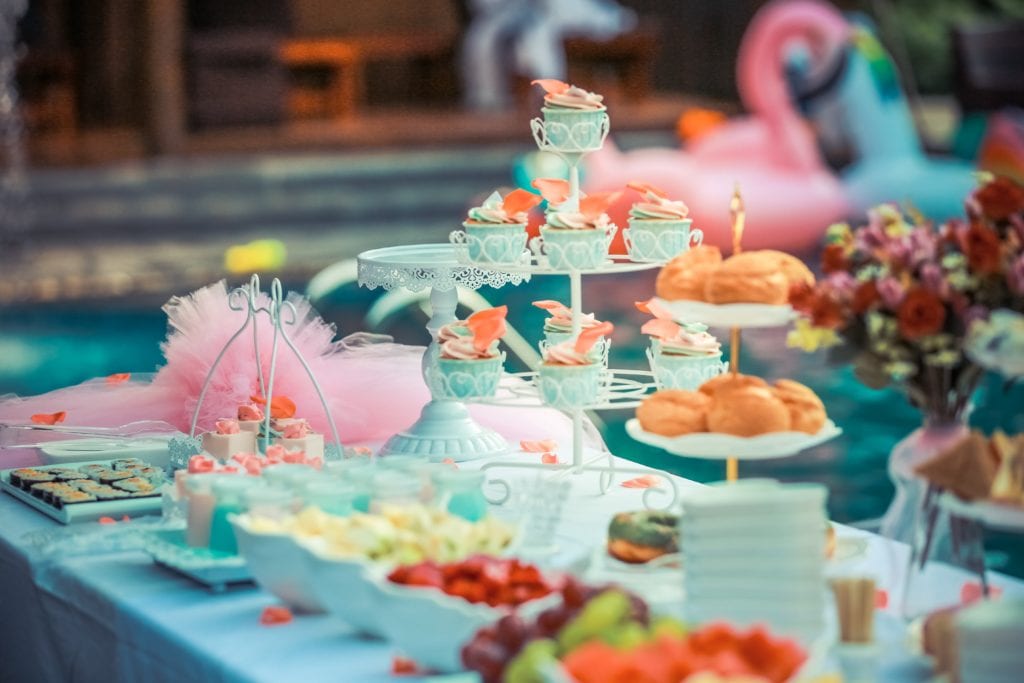 buffet table with colourful treats