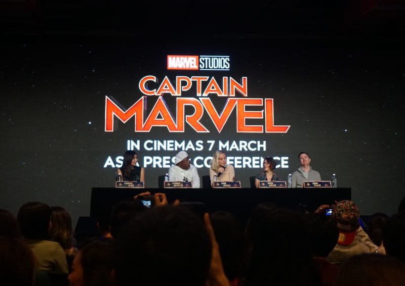 captain marvel press conference panel