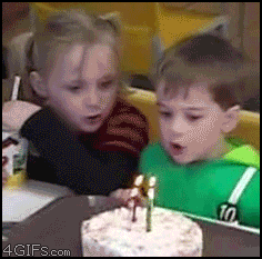 kids birthday cake candle