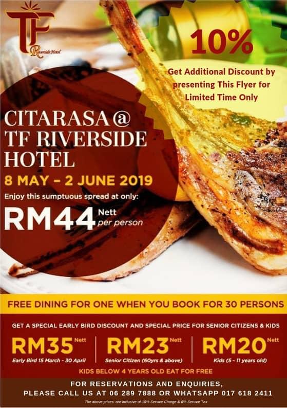Poster on Citarasa buffet and prices