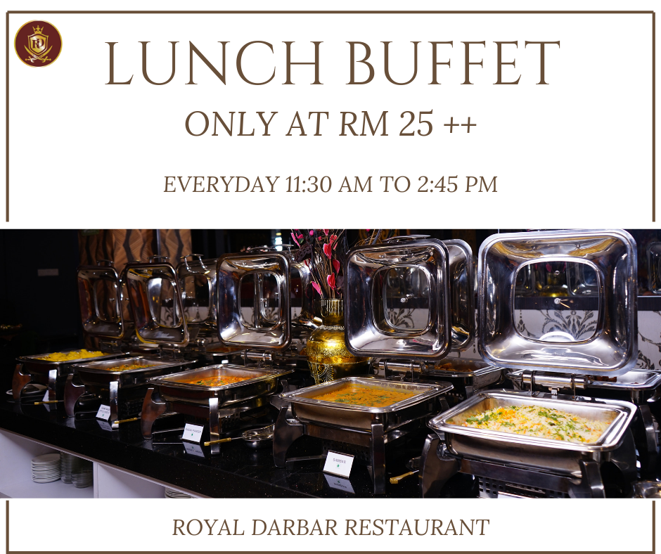 Poster on lunch buffet with pricing 