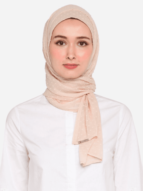 Nude breathable fabric shawl hijab for modest wear Zalora