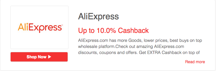 AliExpress Cashback
