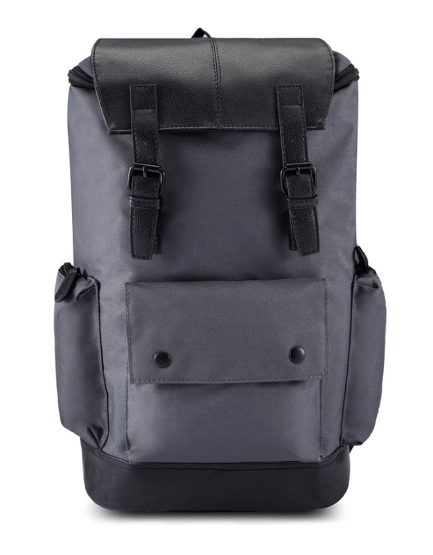 Faux Leather Front Flap Backpack