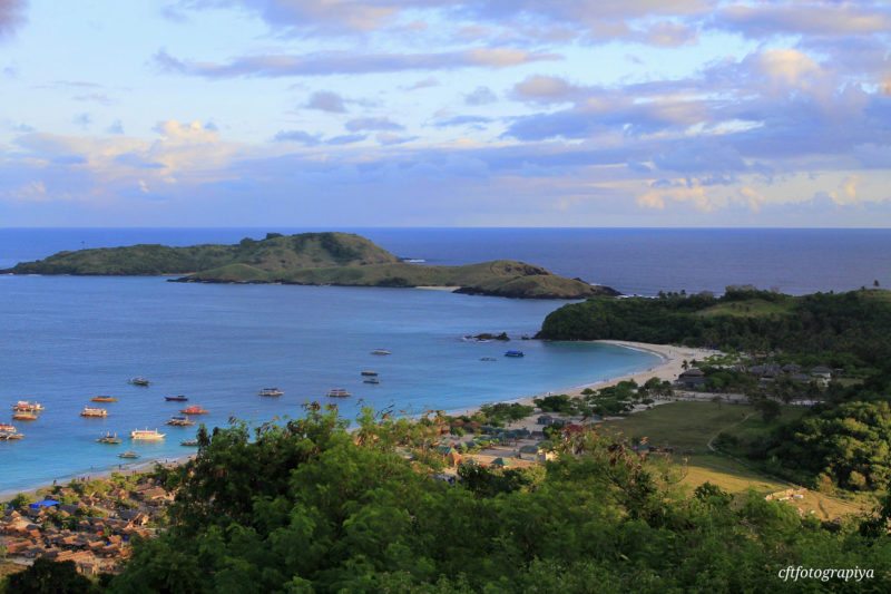 Entire view of Calaguas island on a bright sunny day