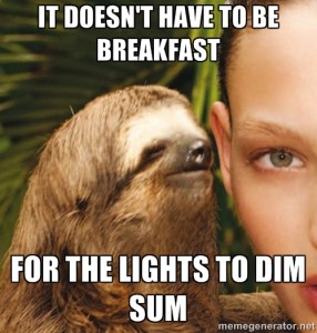 creepy dim sum sloth