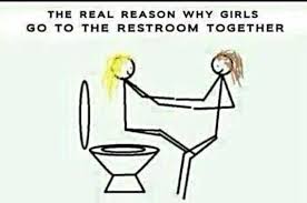 why girls go to toilet together