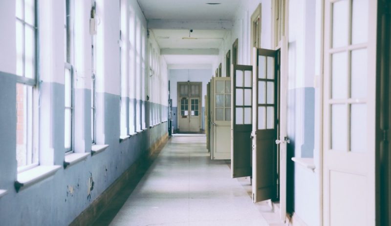 Corridor of an abandoned school