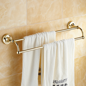 Modern Bathroom Accessories Ti-PVD Towel Rack Brass Towel Bar (Intl)   SGD 93.99