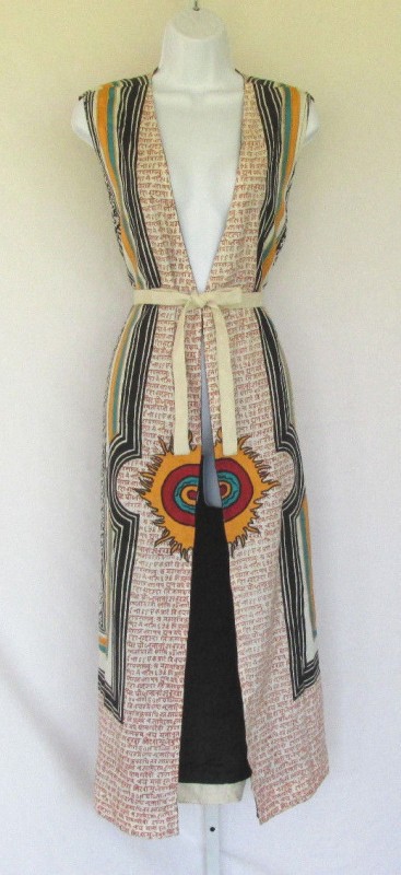 VINTAGE 1980s JA RESORTS OF DUBAI ETHNIC DRESS : COVER RAYON MADE IN INDIA BELT