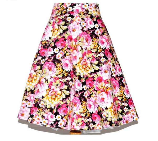 Vintage Floral Circle Skirt Pin Up AliExpress