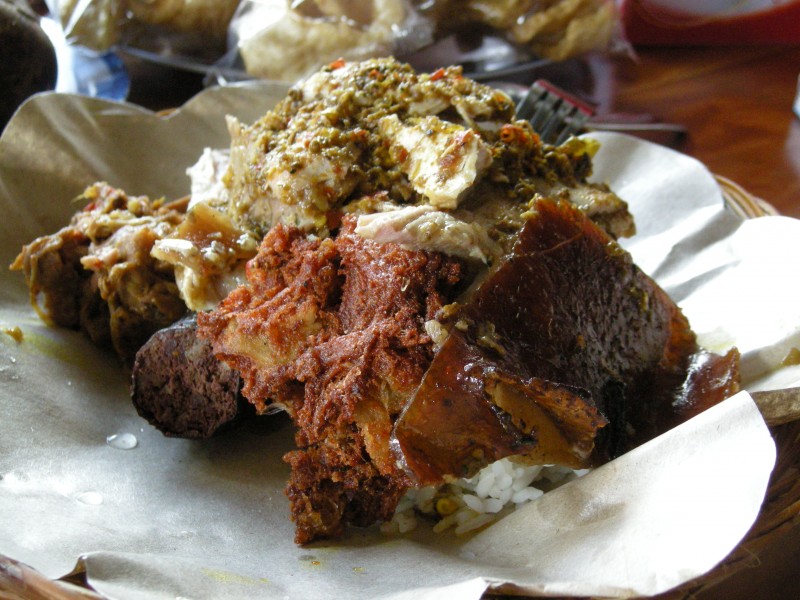 Babi Guling Balinese food in Bali Indonesia