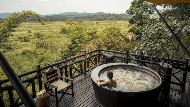 Private Jacuzzi overlooking the jungle