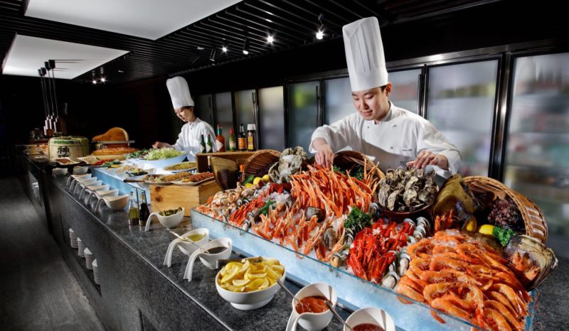 Triple Three Japanese buffet seafood spread