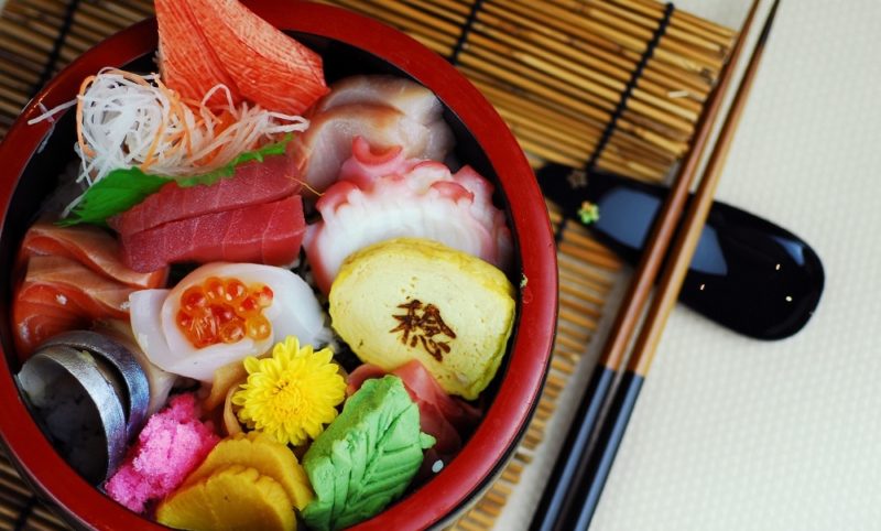 Shin Minori bento bowl with seafood and egg