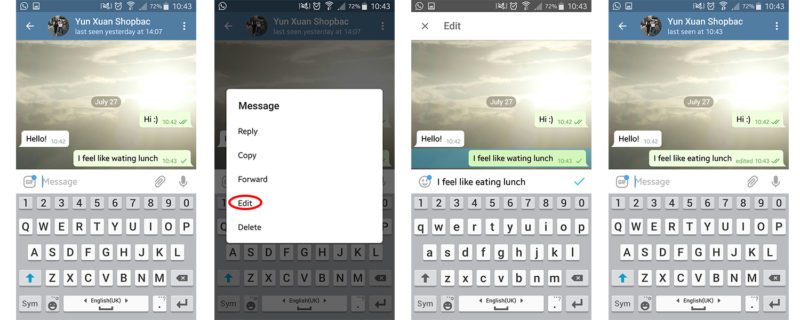 how to edit messages on telegram