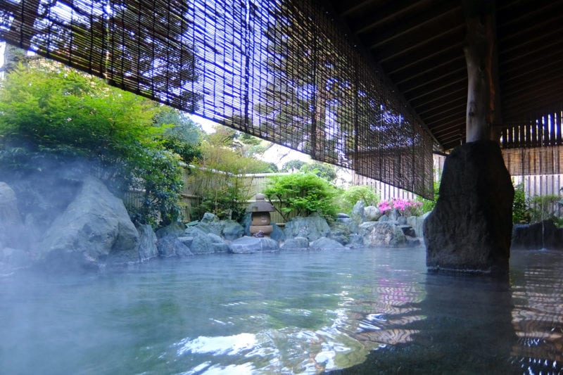 Outdoor onsen in Japan