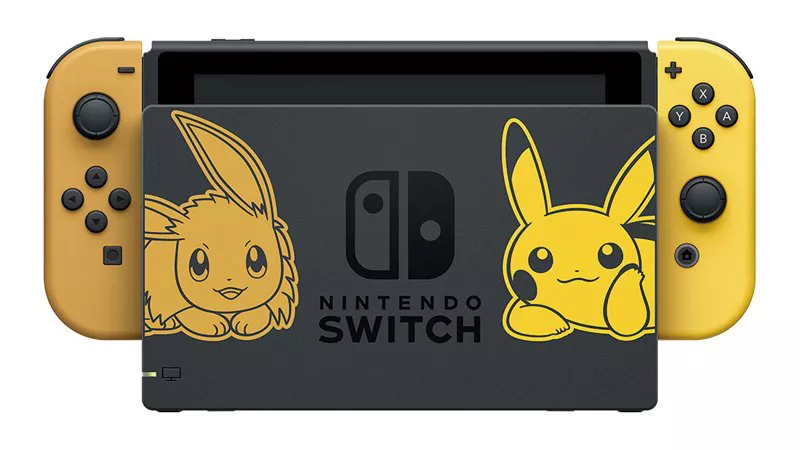Nintendo Switch Pokemon Let's Go Version In Dock