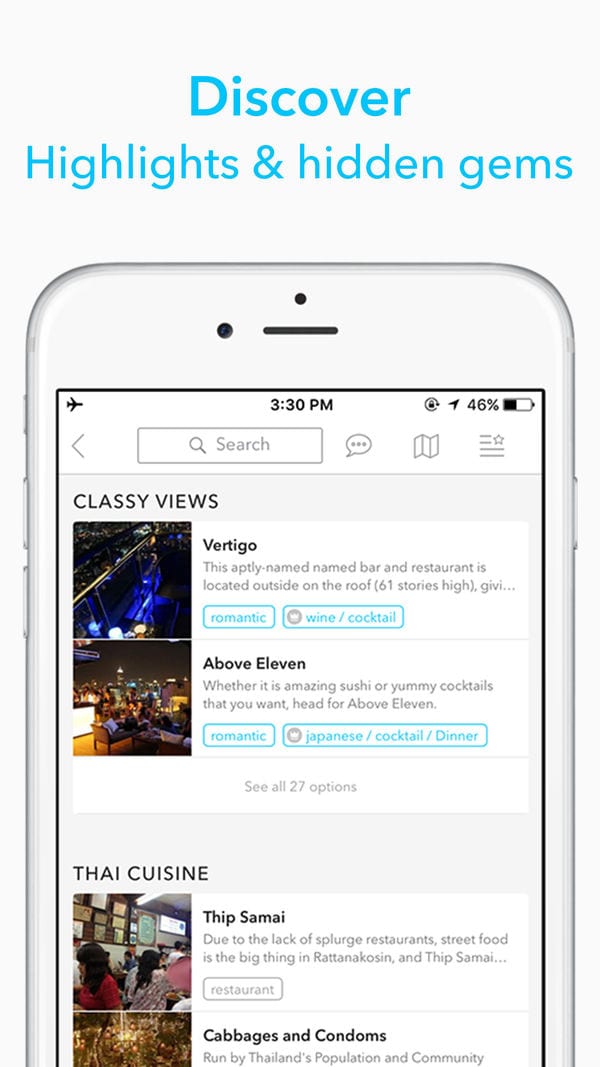 screengrab Triposo app