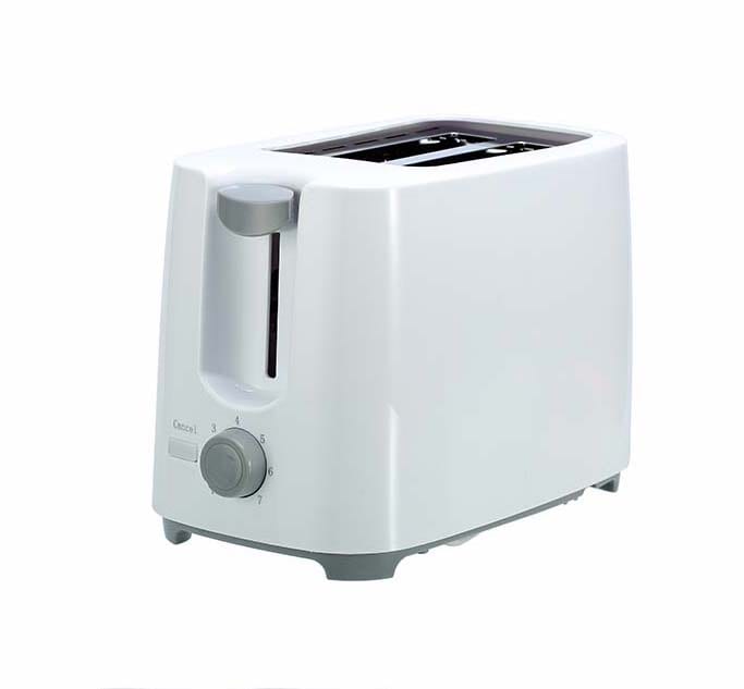 white toaster with grey buttons
