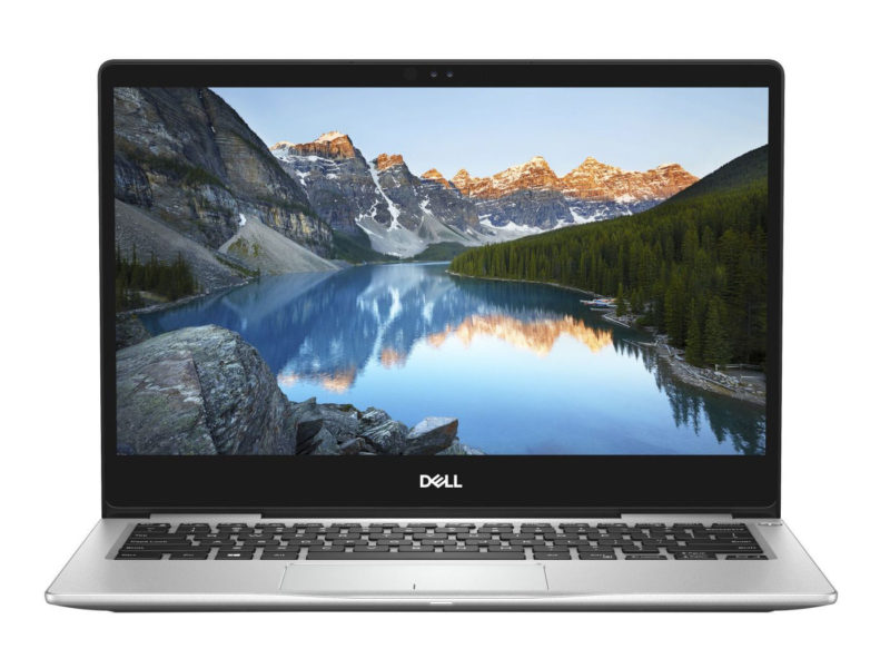 Dell 13 laptop with mountains wallpaper