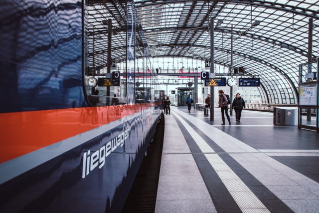 train platform in a European country