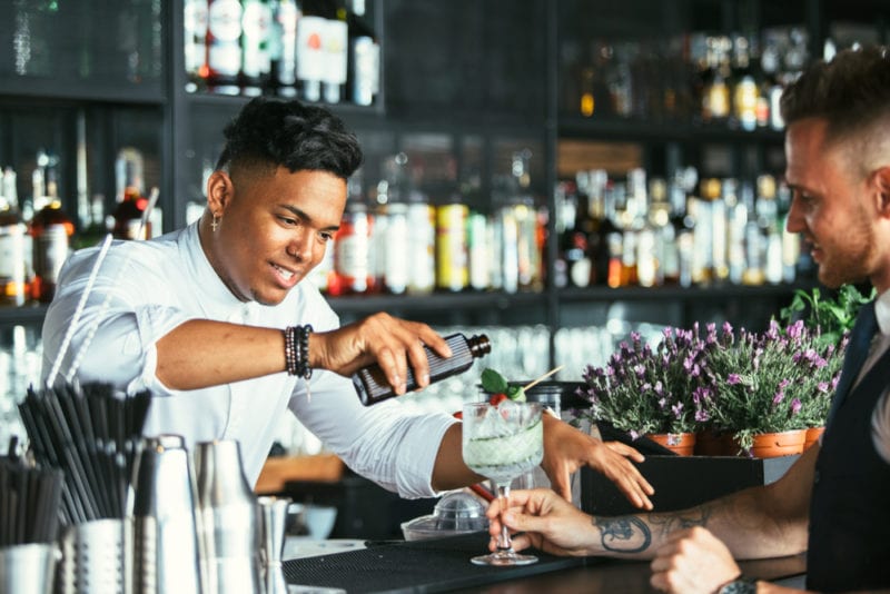 bartender preparing a dream to a customer