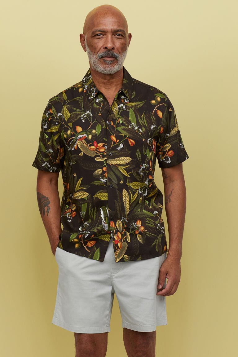 tropical floral shirt