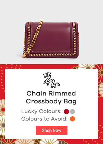 burgundy red bag with gold trimmings
