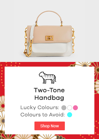 two tone cream handbag with gold chain